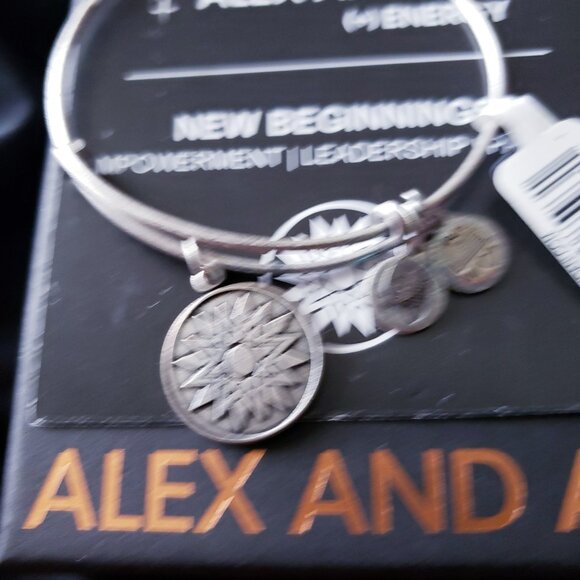 NWT Alex and Ani New Beginnings Silver Bracelet   539 - Picture 2 of 5